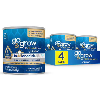Picture of Similac Go & Grow 360 Total Care by Similac Toddler Nutritional Drink With 5 HMOs,Powder,24-oz Can,Pack of 4