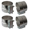 Picture of Exhaust Band Clamp 4 Inch Lap Joint Exhaust Pipe Muffler Clamp Band 304 Stainless Steel(4 Pack 4" Lap Joint Exhaust Clamp)