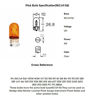 Picture of Kadiby 100 Pack 194A 194Amber 194na Miniature Bulb Yellow Orange Light T10 2825 168 W5W Car Automotive Brake Mini Tail Bulb 147 152 158 159 161 184 192 193 259 280 285