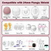 Picture of IVARONAL Flange Insert 2PCS 15mm Compatible with Momcozy M9/M6/M5/S12 Pro/S9 Pro/S12/S9,Spectra/Medela/Elvie/Bellababy/TSRETE/AWESMOM/Lansinoh Breast Pump 24mm Shields/Flanges