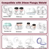 Picture of IVARONAL Flange Insert 2PCS 15mm Compatible with Momcozy M9/M6/M5/S12 Pro/S9 Pro/S12/S9,Spectra/Medela/Elvie/Bellababy/TSRETE/AWESMOM/Lansinoh Breast Pump 24mm Shields/Flanges