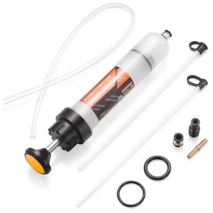 Picture of FOUR UNCLES 200cc Fluid Extractor & Fill Pump for Automotive Use - Oil Syringe with a 23" Hose & Two 12" Extension Tubes for Easy Oil Change