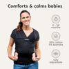 Picture of Cuddlebug Baby Wrap - Hands-Free Baby Carrier Wrap - Soft & Stretchy Baby Wraps Carrier - Baby Carrier Newborn to Toddler 7-35 lbs - One-Size-Fits-All Baby Holder Wrap - Hip-Healthy Wrap (Black)