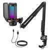 Picture of Gaming USB Microphone Set for PC, TONOR RGB Condenser Mic with Boom Arm Quick Mute, RGB Lighting, Pop Filter, Shock Mount, Gain Control for Streaming Podcasting Recording Discord Twitch YouTube TC310+