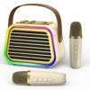 Picture of EAIHW Karaoke Machine for Kids,Portable Bluetooth Mini Karaoke Machine with 2 Wireless Microphones,Five Dynamic LED and Funny Sound for Kids Adults Party,Christmas Ideal Gifts for Kids.