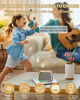 Picture of EAIHW Karaoke Machine for Kids,Portable Bluetooth Mini Karaoke Machine with 2 Wireless Microphones,Five Dynamic LED and Funny Sound for Kids Adults Party,Christmas Ideal Gifts for Kids.