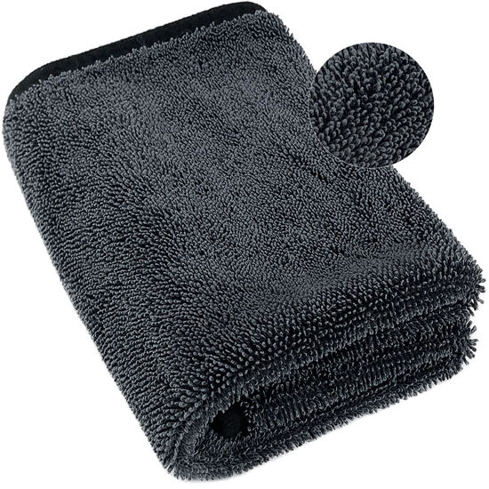 Picture of Airlab Microfiber Towels for Cars Drying Extra Large Super Absorbent Cleaning Cloth Auto Detailing Ultra Soft, Lint-Free, Streak-Free 600GSM, 24'' x 35'', 1 Pack