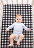 Picture of 4 Pack Woodland Forest Animals Wood Neutral Unisex Fitted Baby Crib Sheets Set for Baby Boys or Girls Black and White