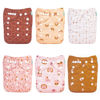 Picture of ALVABABY Baby Cloth Diapers 6 Pack with 12 Inserts One Size Adjustable Washable Reusable for Baby Girls and Boys 6DM104
