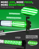 Picture of HLauto 1002L Emergency Strobe Traffic Advisor Light Bar: 40LED Dash Safety Warning Flashing Front/Rear Windshield Visor Light for Construction Vehicle, Trucks (2x10.7inch, Green White)