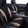 Picture of CAR PASS Line Rider Sporty Cloth 11PCS Universal Fit Car Seat Cover -100% Breathable with 5mm Composite Sponge Inside,Airbag Compatible,3zipper Bench(Full Set, Black and Beige)