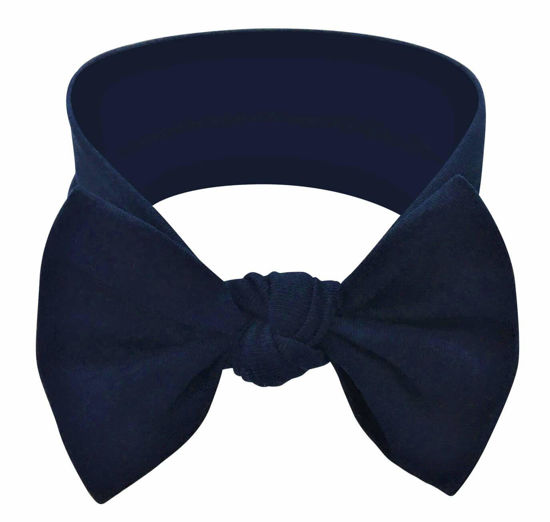 Picture of BABYGIZ Baby Girl Headbands-Infant,Toddler Cotton Handmade Hairbands with Bows Child Hair Accessories (Dark Navy Blue)