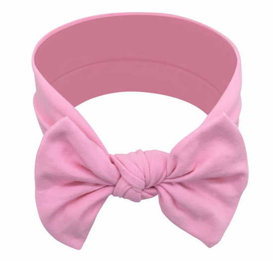 Picture of BABYGIZ Baby Girl Headbands-Infant,Toddler Cotton Handmade Hairbands with Bows Child Hair Accessories (Pink)