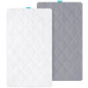 Picture of Bassinet Mattress Pad Cover, Fits 20” x 32” Dream On Me Lotus, AMKE Baby Bassinet and QUTANIX Baby Bassinet, 2 Pack, Ultra Soft Waterproof Breathable, White and Grey