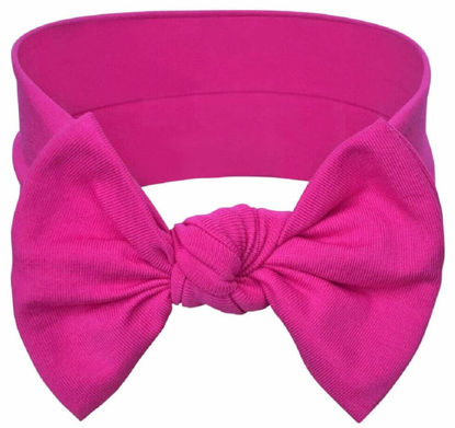 Picture of BABYGIZ Baby Girl Headbands-Infant,Toddler Cotton Handmade Hairbands with Bows Child Hair Accessories (Fuchsia Pink)
