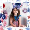 Picture of YanJie Baby Bows 4th of July Headband Patriotic Bows Handmade Stretchy Headband New Born Bows Star Bows for Girls Infants Toddlers