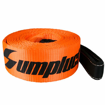 Picture of Sumpluct Recovery Tow Strap 3in X 30ft Heavy Duty 30,000 lbs Break Strength, Use for Emergency Towing Rope, Tree Saver, Winch Extension, Triple Reinforced Loops, Protective Sleeves,Car Accessories