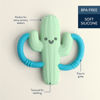 Picture of Itzy Ritzy Cactus-Shaped Baby Teether with Handles; Silicone Teether for Babies with Easy-Grab Handles and Textured, Teethable Surfaces - Baby Teething Toy for 3 Months & Up (Cactus)