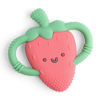 Picture of Itzy Ritzy Strawberry-Shaped Baby Teether with Handles; Silicone Teether for Babies with Easy-Grab Handles and Textured, Teethable Surfaces - Baby Teething Toy for 3 Months & Up (Strawberry)