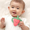 Picture of Itzy Ritzy Strawberry-Shaped Baby Teether with Handles; Silicone Teether for Babies with Easy-Grab Handles and Textured, Teethable Surfaces - Baby Teething Toy for 3 Months & Up (Strawberry)