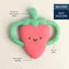 Picture of Itzy Ritzy Strawberry-Shaped Baby Teether with Handles; Silicone Teether for Babies with Easy-Grab Handles and Textured, Teethable Surfaces - Baby Teething Toy for 3 Months & Up (Strawberry)