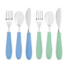 Picture of Elk and Friends Kids Silverware with Silicone Handle | Childrens Safe Flatware | Kids Utensils | Spoon + Fork + Knife set | 4 years+ | 6 Pieces