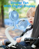 Picture of SWEETFULL Portable Stroller Fan, with Display 4000mAh Battery Powered Mini Clip On Fan, 4-Speed Rechargeable Small Personal Fan Handheld Desk Cooling Fan for Baby Car Seat Crib Travel Blue