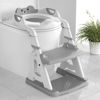 Picture of Meulife Potty Training Seat, Upgrade 2 in 1 Potty Training Toilet for Toddler, Toddler Toilet Seat for Boys Girls with Splash Guard, Anti-Slip Pad and Step Stool (Grey)