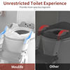 Picture of Meulife Potty Training Seat, Upgrade 2 in 1 Potty Training Toilet for Toddler, Toddler Toilet Seat for Boys Girls with Splash Guard, Anti-Slip Pad and Step Stool (Grey)