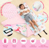 Picture of ACRABROS Toddler Nap Mat with Pillow and Blanket, Extra Large Rolled Napping Mats,Slumber Bags for Boys Girls,Kids Sleeping Bag for Daycare, Preschool Travel Camping, Shell Mermaid