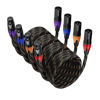 Picture of BEZOKABEL XLR Cables 50ft 4 Packs, XLR Microphone Cables, XLR Speaker Cable Male to Female Nylon Braided 3 Pins