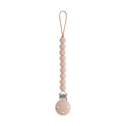 Picture of mushie 100% Silicone Baby Pacifier Clip BPA Free | Hera (Blush)