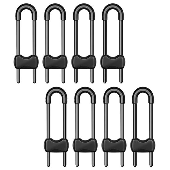 Picture of LLOOC Cabinet Locks for Babies,8 Pack U-Shaped Child Locks for Cabinets, Baby Proofing Cabinets, Child Proof Cabinet Latches,Child Safety Cabinet Locks with Adjustable (Black)
