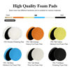 Picture of Autolock 7" Buffing Polishing Pads, 6 Pcs 7 Inch 180mm Face for 6.7 Inch Backing Plate, Compound Buffing Sponge and Woolen Pads, Cutting Polishing Pad Kit for Car Buffer Compounding, Polish and Wax