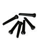 Picture of Metallor Acoustic Guitar Bridge Pins String Peg Guitar Parts Replacement Pack of 6 Pieces Black with White Dot.
