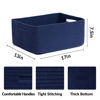 Picture of MiniArk Large Storage Baskets for Shelves, Closet Organizers and Storage Bins for Clothes Blanket Towels, Baby Nursery, Toy Baskets Box, Woven Rope Baskets, 17 x 13 x 7.5”, 3 Packs Navy Blue