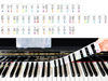 Picture of Colorful Removable Piano Keyboard Note Labels with Piano Chord Chart Poster, Silicone Piano Notes Stickers Guide for Beginner, Reusable 88 Key Full Size Piano Key Music Notes Letter Label
