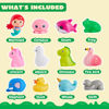 Picture of JOYIN 12 PCS Light Up Bath Toys, Toddler Flashing Colourful LED Bathtub Mermaid Toy, Baby Bathtime Floating Rubber Shower Gifts for Infant Kids Boy Girl Birthday Valentines Swimming Pool Party