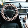 Picture of Fuzzy Steering Wheel Cover for Women Girls, Accmor Universal Fit 15 inch Fur Car Wheel Cover & Handbrake Cover & Gear Shift Cover Set, Fashion Leopard Winter Warm Fluffy Vehicle Wheel Protector