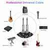 Picture of Sovvid Guitar Cable 10FT Electric Instrument Cable Bass AMP Cord for Electric Guitar Bass Guitar Electric Mandolin Pro Audio Right Angle to Straight Straight Angle Black White