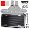 Picture of Aootf Trailer License Plate Bracket Holder- Truck/RVs/Boats Aluminum Car Tag Frame and Black Silicone Cover, Universal License Plate Light Mounting Kit with Stainless Steel Screw Cap