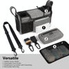 Picture of TOPDesign Universal Baby Stroller Organizer, Stroller Caddy with Detachable Mesh Bag & Heightened Insulated Cup Holders & Non-Slip Secure Hooks Accessories, Fits Most Strollers (Grey)