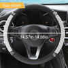 Picture of Leather Car Steering Wheel Cover, 15 Inch Colorful Rhinestones Elastic Auto Steering Wheel Protector, Bling Steering Wheel Cover for Women Men, Car Accessories for Cars, Vehicles, SUVs (White)