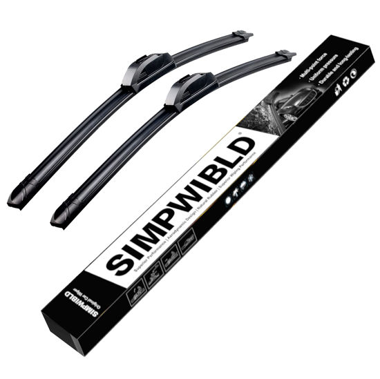 Picture of 2 Factory Wiper Blades Replacement For 2006-2015 Honda Civic/2005-2020 Honda Odyssey/2004-2006 Lexus RX330 Original Equipment Windshield Wiper Blades Set 26"+22" (Set of 2) U/J HOOK