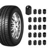 Picture of Ziciner 20 PCS Tire Valve Stem Caps, Plastic Car Tyre Valve Cap with O Rubber Seal, Dustproof Airtight Seal Wheel Stem Covers, Universal Accessories for Cars, SUVs, Bicycles,Trucks (Black)