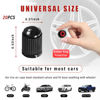 Picture of Ziciner 20 PCS Tire Valve Stem Caps, Plastic Car Tyre Valve Cap with O Rubber Seal, Dustproof Airtight Seal Wheel Stem Covers, Universal Accessories for Cars, SUVs, Bicycles,Trucks (Black)