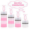 Picture of Accmor 2 Pack Baby Formula Dispenser On The Go, Stackable Formula Dispenser Formula Container to Go, Non-Spill Portable Milk Powder Kids Snack Storage Container, BPA Free