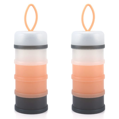 Picture of Accmor 2 Pack Baby Formula Dispenser On The Go, Stackable Formula Dispenser Formula Container to Go, Non-Spill Portable Milk Powder Kids Snack Storage Container, BPA Free