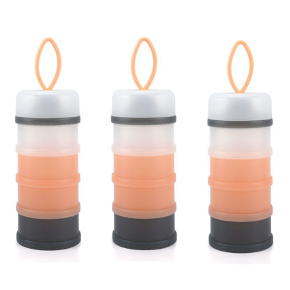 Picture of Accmor 3 Pack Baby Formula Dispenser On The Go, Stackable Formula Dispenser Formula Container to Go, Non-Spill Portable Milk Powder Kids Snack Storage Container, BPA Free