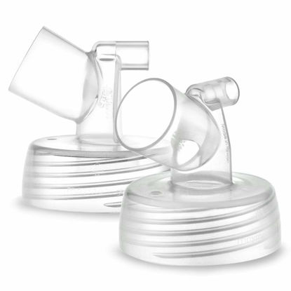 Picture of Maymom Widemouth Connector 2pc Compatible w Spectra S1 Spectra S2 Pump; Compatible with Medela PersonalFit Shield, Pumpin Pal Shield, Lansinoh Flange, Maymom MyFit Shields, MyFit Crater Shield